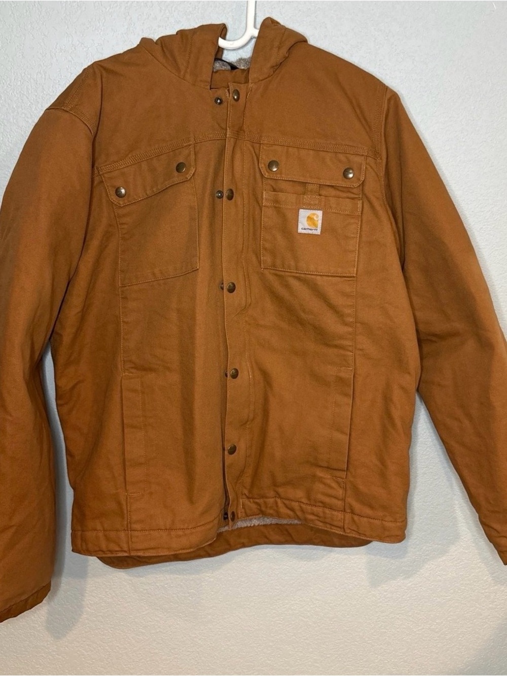 Carhartt Men’s Hooded Sherpa Lined Work Jacket - Brown